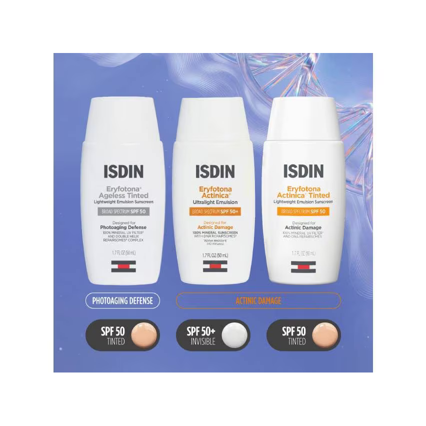 ISDIN Eryfotona Actinica Tinted  Mineral SPF 50 Sunscreen - Freeze Co Beauty
