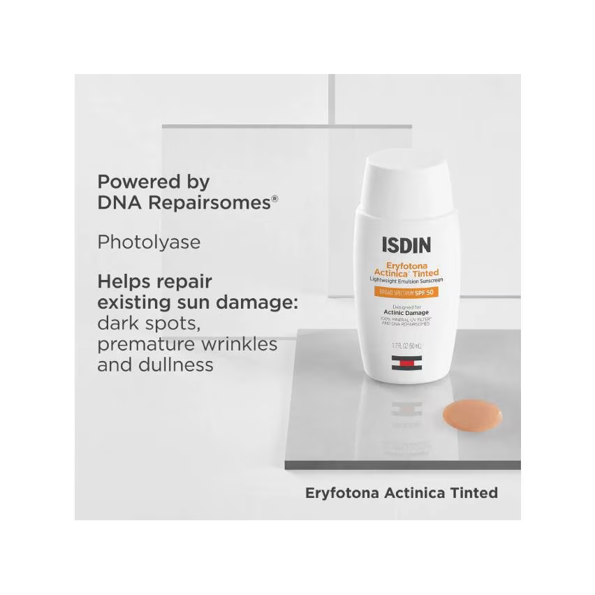 ISDIN Eryfotona Actinica Tinted  Mineral SPF 50 Sunscreen - Freeze Co Beauty
