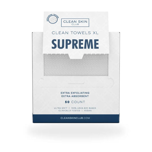 Clean Skin Club Clean Towels XL Supreme (50 Count) - Freeze Co Beauty