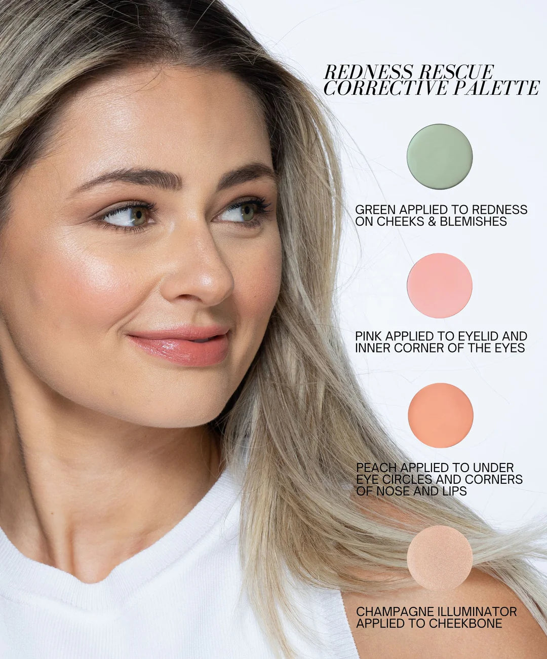 Fitglow Beauty Redness Rescue Corrective Palette - Freeze Co Beauty