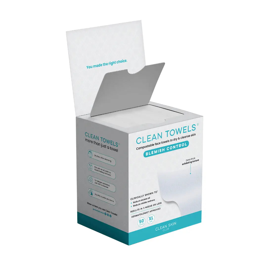 Clean Skin Club Clean Towels™ Blemish Control, 50 Count - Freeze Co Beauty